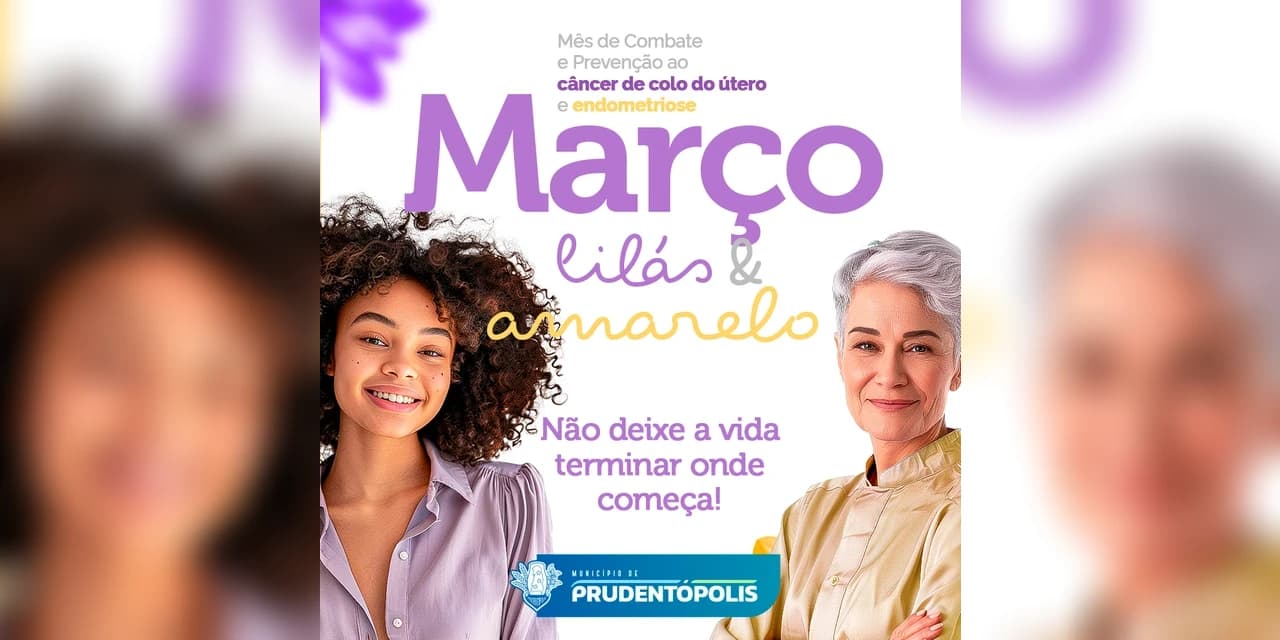 Prefeitura de Prudentópolis promove campanha para a conscientização e prevenção do câncer de colo do útero e da endometriose