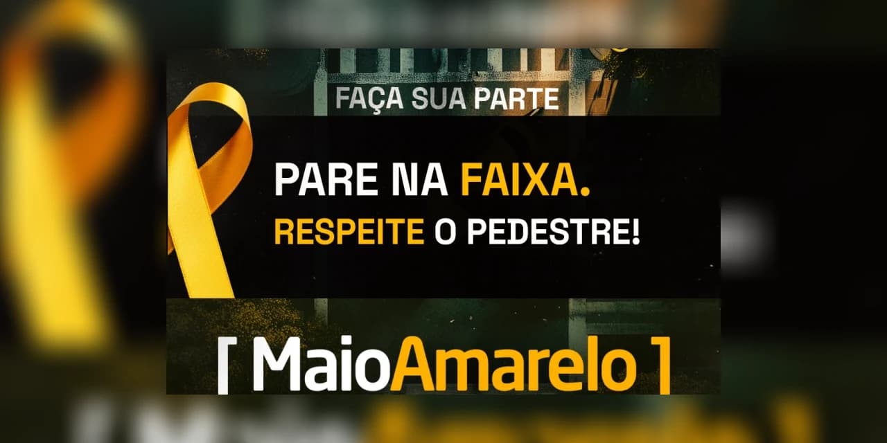 Maio Amarelo reforça conscientização sobre respeito às faixas de pedestres em Prudentópolis