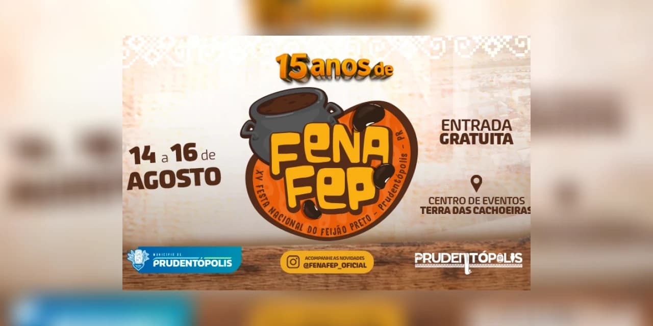 Prudentópolis já vive a contagem regressiva para a FENAFEP 2026, Festa Nacional do Feijão Preto