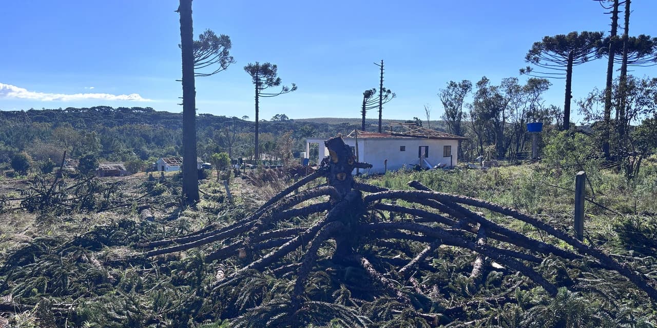 Simepar confirma tornado da categoria F2 em Reserva; ventos chegaram a 200 km/h