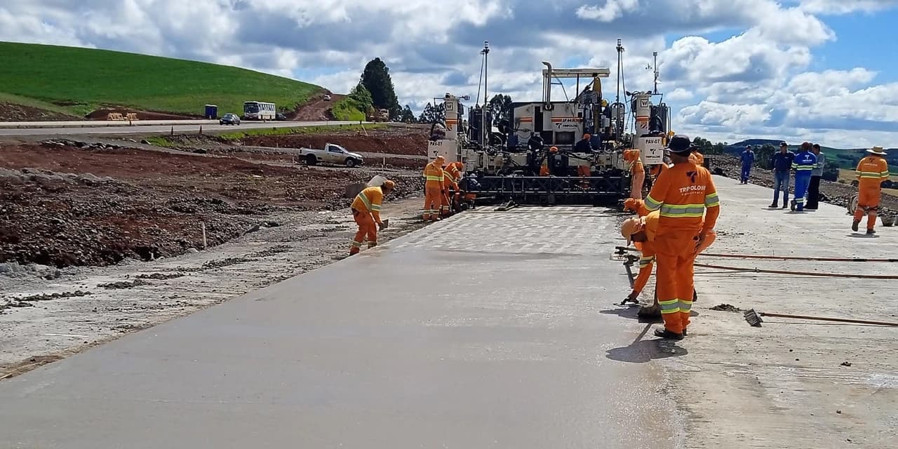 Duplicação em concreto de rodovia entre Pitanga e Turvo chega a 57,8% de execução