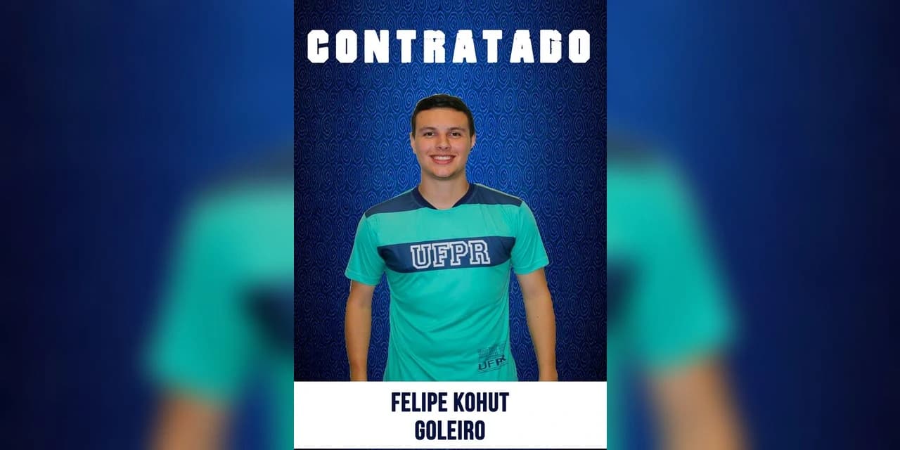 Goleiro Felipe natural de Prudentópolis é contratado pela equipe da UFPR Futsal Curitiba.