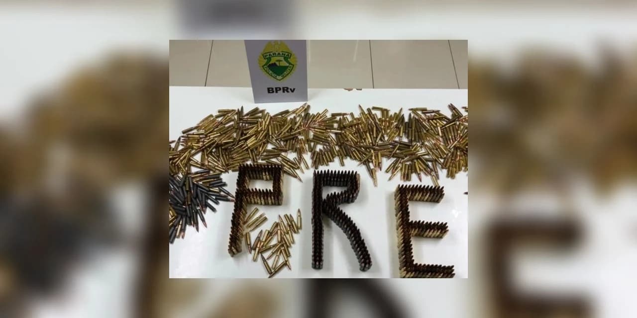 PRE apreende mais de 1,4 mil cápsulas de fuzil em Rolândia
