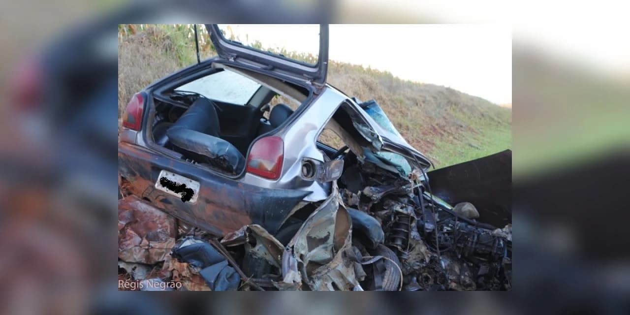 Grave acidente na Br 153 que liga Tibagi a Ventania causa duas mortes