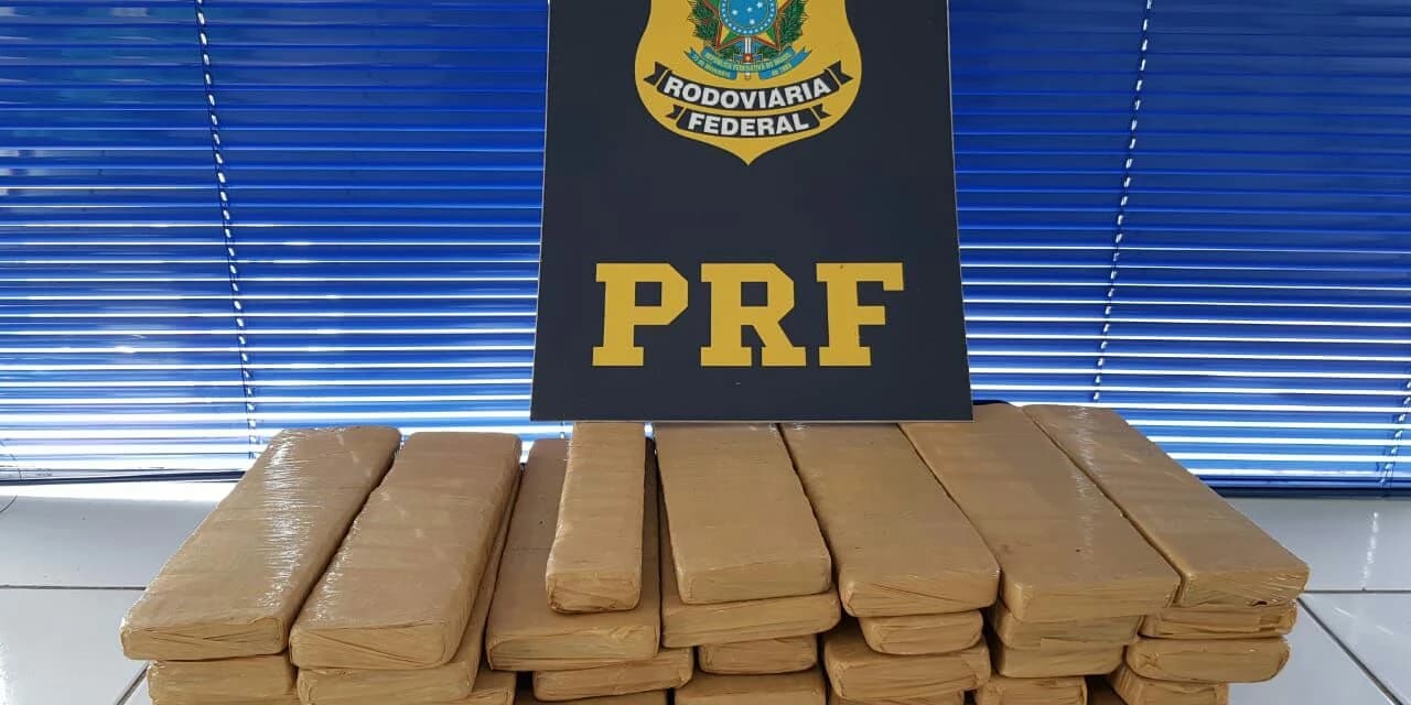 PRF apreende 34,5Kg de maconha na BR 163
