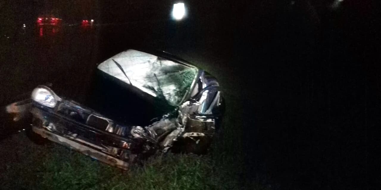 Acidente envolvendo carro de Prudentópolis deixa motorista com ferimentos graves em Imbituva