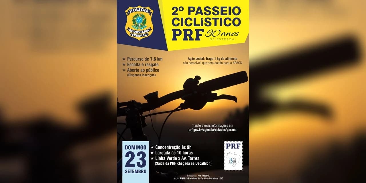 PRF realiza 2º passeio ciclístico no Paraná