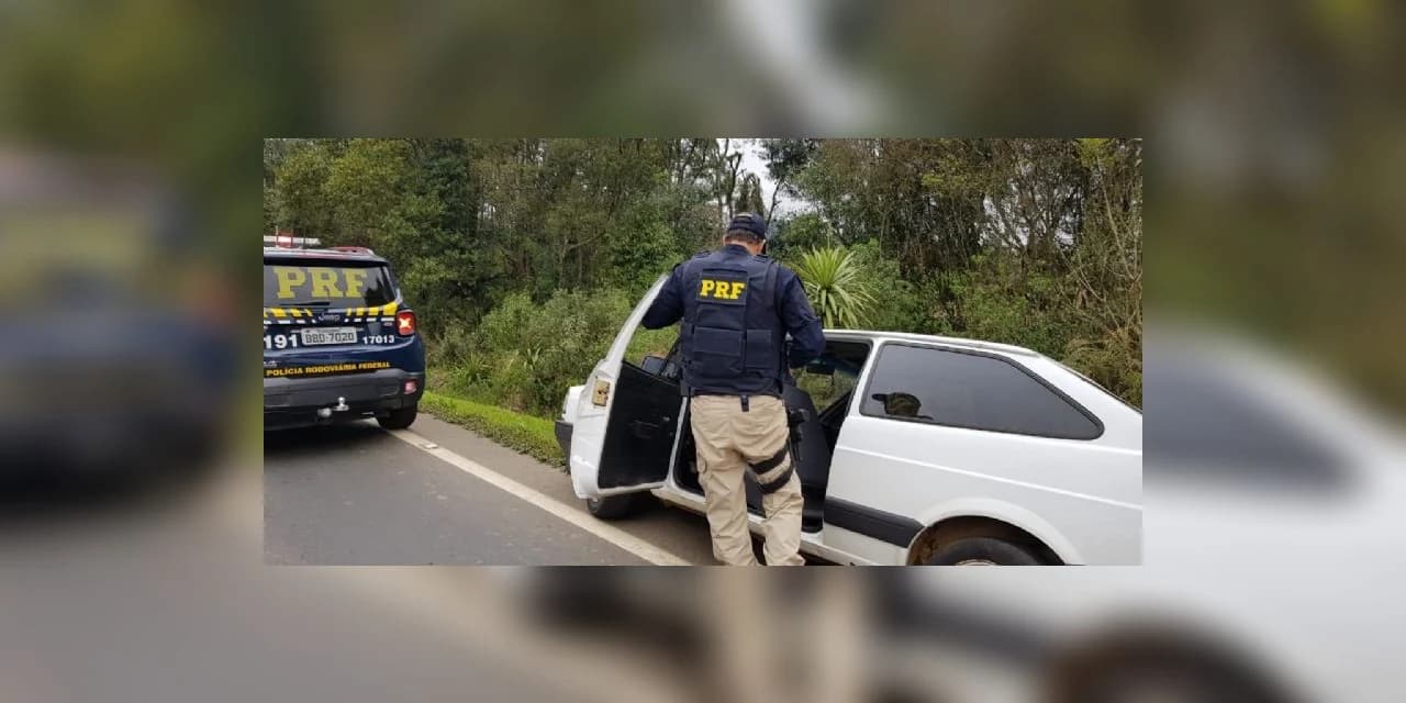 Carro com placas de Guarapuava com alerta de roubo é localizado pela PRF