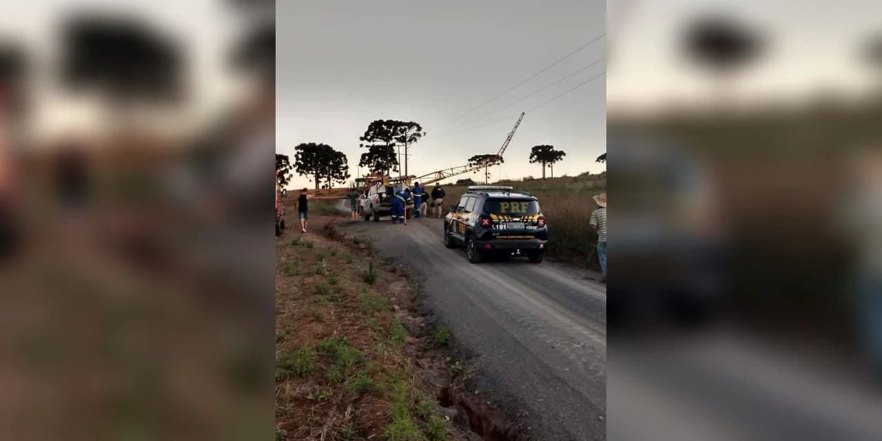 Agricultor morre após braço de pulverizador enroscar em fio de alta tensão