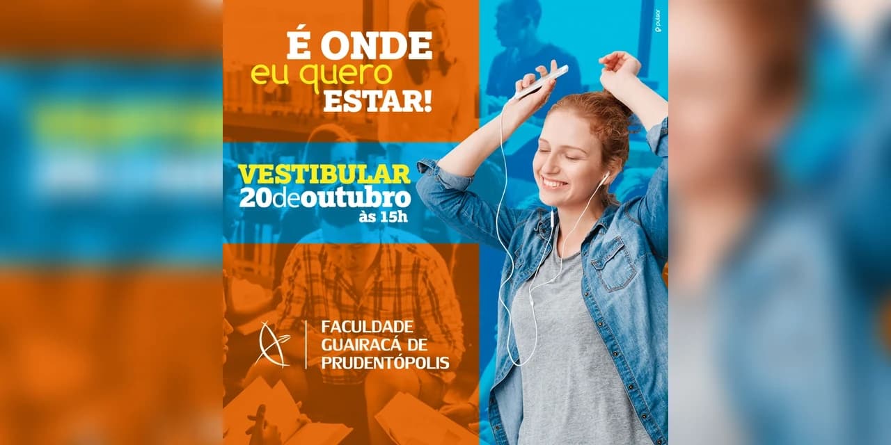 Chegou a hora de você decidir o seu lugar no mundo: inscrições abertas para o vestibular da FGP