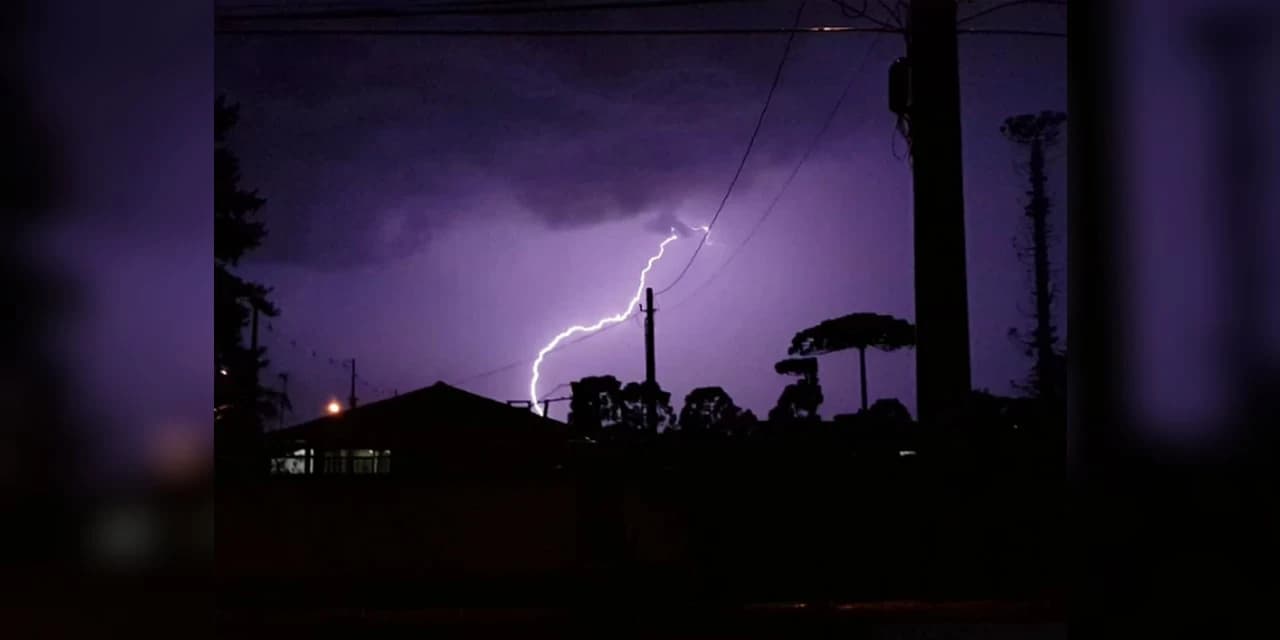 Paraná deve ter chuva de granizo e ventos de até 100 km/h nesta terça-feira (9), alerta Inmet