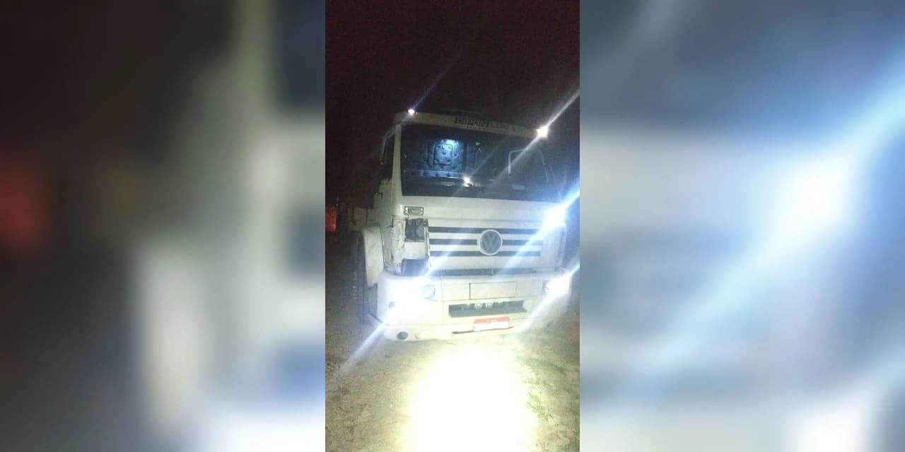 Cavaleiro e cavalo são atropelados por caminhão em Rio Azul