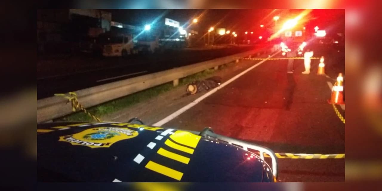 PRF atende atropelamento com vítima fatal em Ponta Grossa