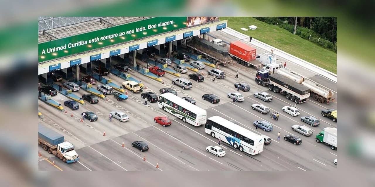Tarifas do pedágio vão subir de 6,66% a 17,6% no Paraná