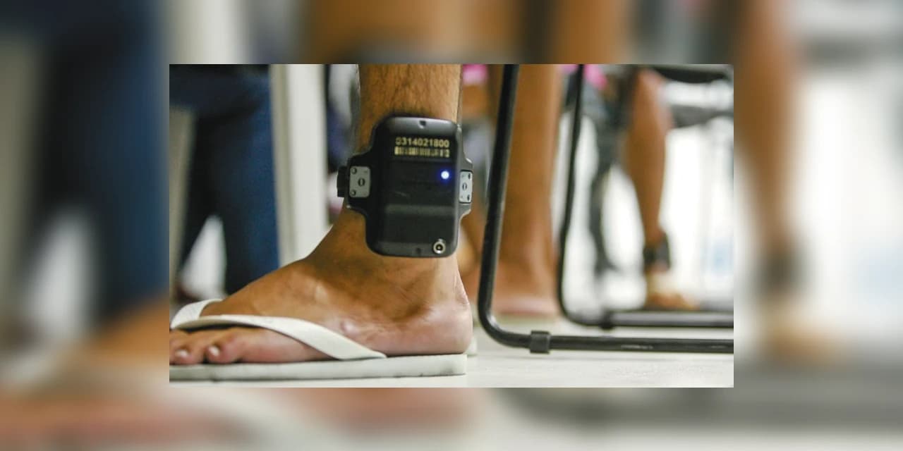 Policia Militar de Guamiranga aborda homem usando tornozeleira eletrônica