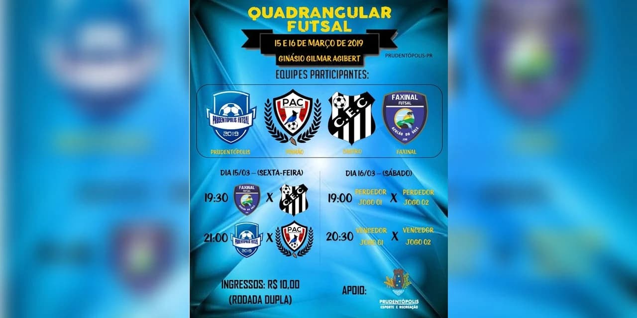 Prudentópolis Futsal fará o primeiro jogo de sua existência nesta semana