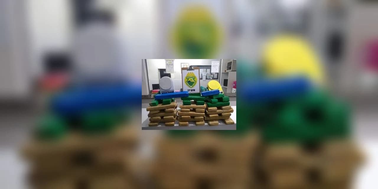 Mais de 40 quilos de "maconha" são apreendidos pelos policiais do 27ºBPM em União da Vitória