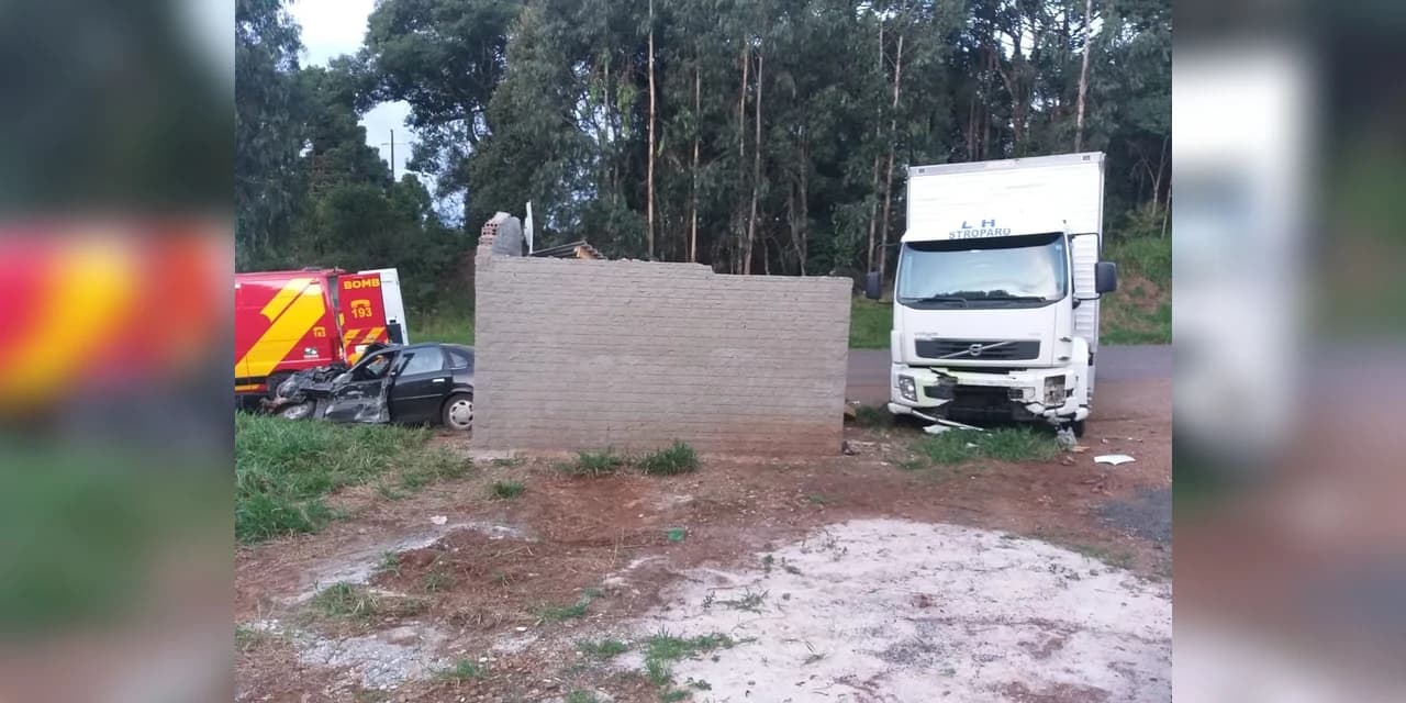 Caminhão de Prudentópolis se envolveu em acidente com vitima fatal na PR-460 em Pitanga