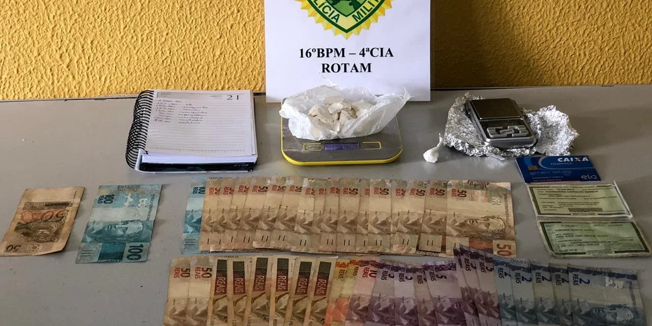 Traficante é preso em flagrante pela polícia militar no centro de Prudentópolis