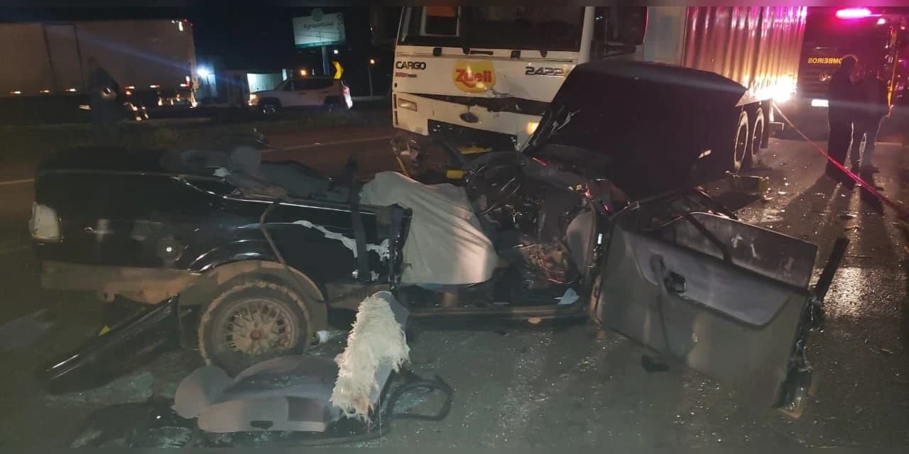 PRF atende acidente grave em Guarapuava pai e filha de 1 ano morreram no acidente