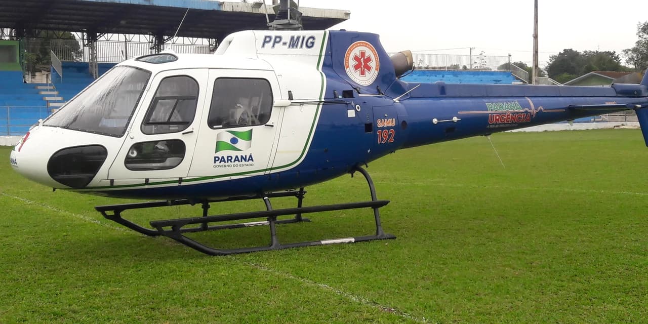 Helicóptero do Samu faz pouso forçado em Prudentópolis