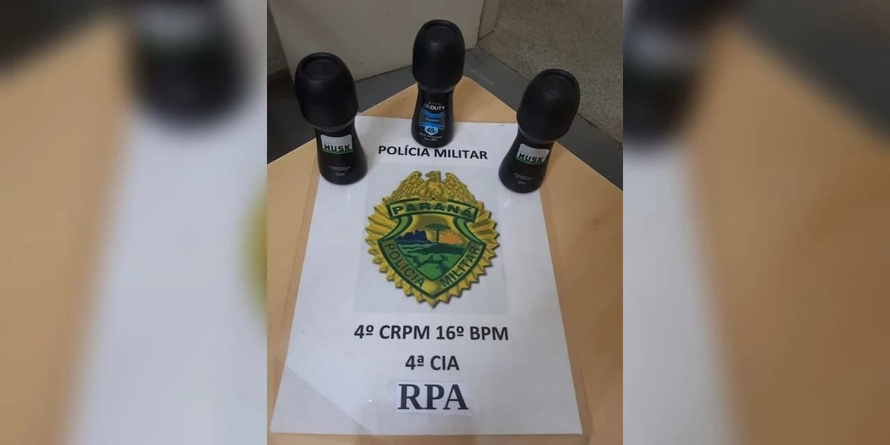 Homem é preso em Prudentópolis após furta desodorantes de uma farmácia