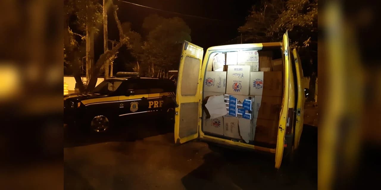 PRF apreende 70 mil carteiras de cigarro contrabandeadas em Tibagi