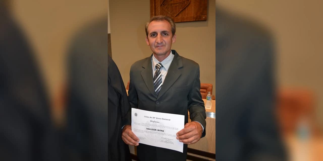Nota de pesar: falece o vereador Valdir Bini