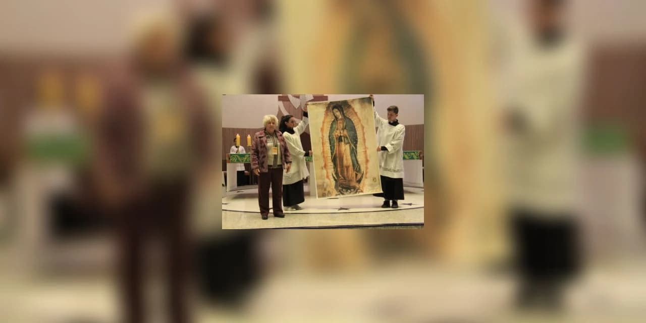 Pesquisadora mexicana presenteia Guarapuava com réplica do manto de Nossa Senhora de Guadalupe