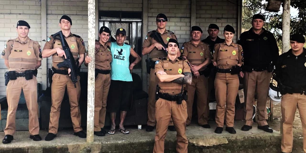 Policiais da 4ª CIAPM fazem visita surpresa à senhor prudentopolitano
