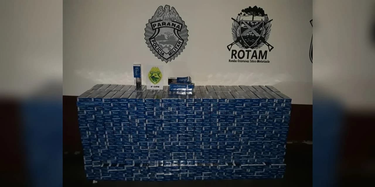 POLÍCIA MILITAR DO PARANÁ FAZ APREENSÃO DE CARGA DE CIGARROS, EM IRATI
