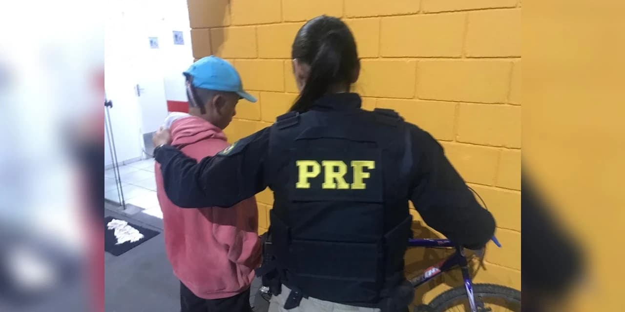 PRF localiza criança de 12 anos tentando chegar na casa dos avós em São Paulo de bicicleta