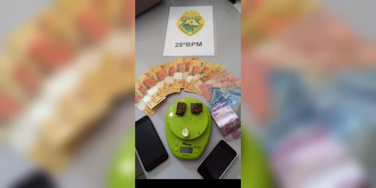 Palmeira - Após denúncias PM efetua prisão e apreende entorpecentes.