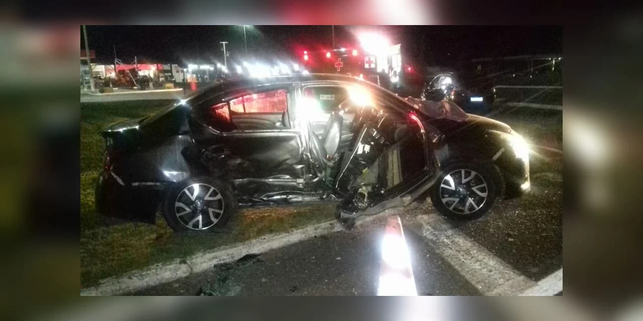 PRF registra acidente na Br 277 em Irati com veiculo com placas de Prudentópolis