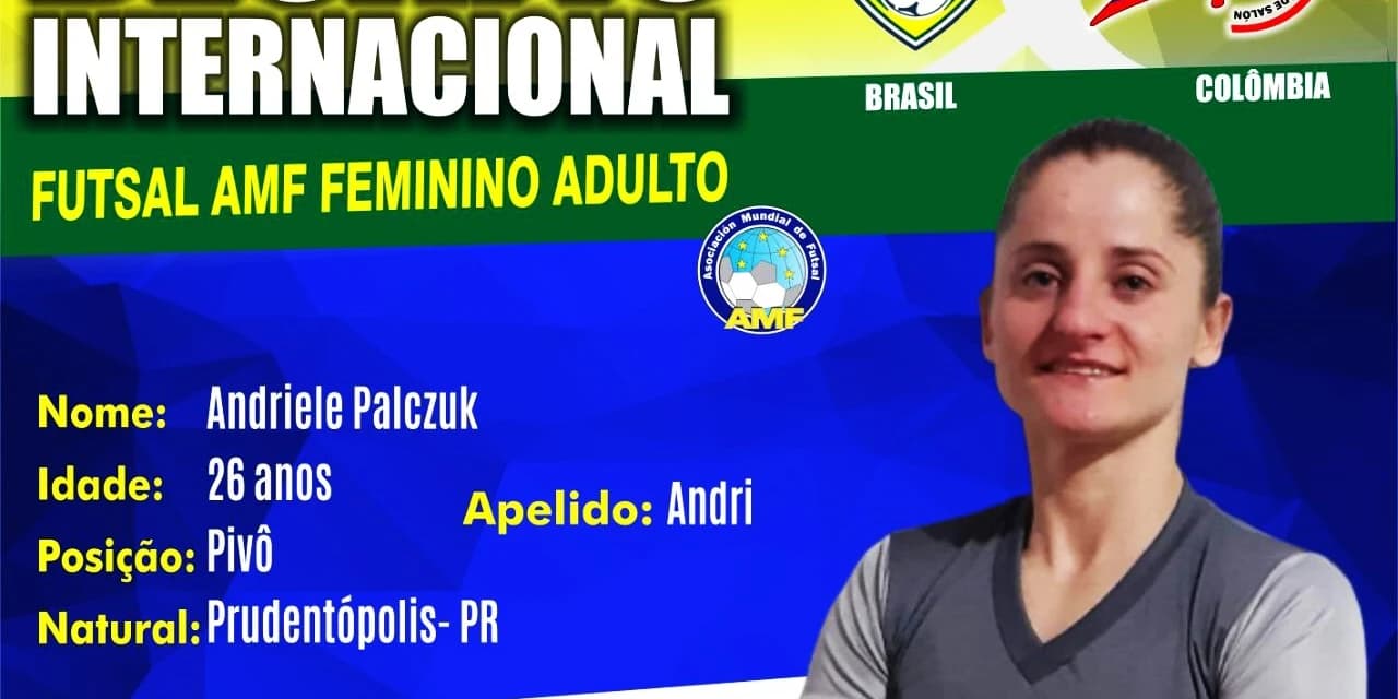 Prudentopolitana é convocada para a seleção feminina de futsal AMF