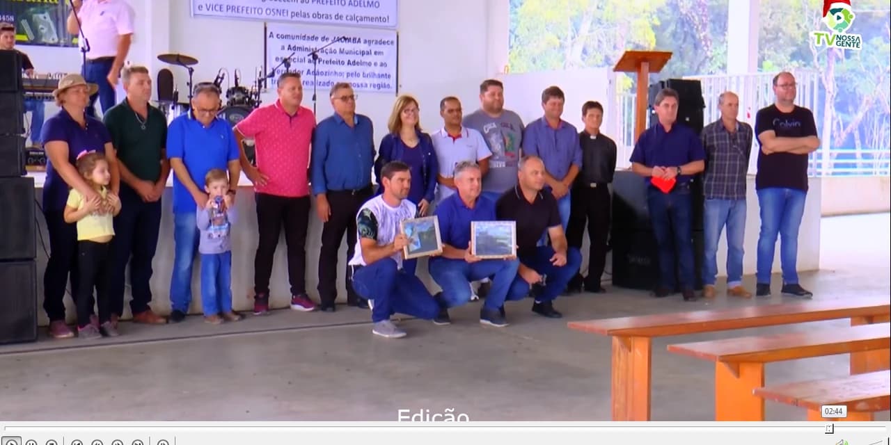 TV NOSSA GENTE: Prefeitura inaugura obra de calçamento ligando as comunidades de Linha Esperança e São Sebastião.