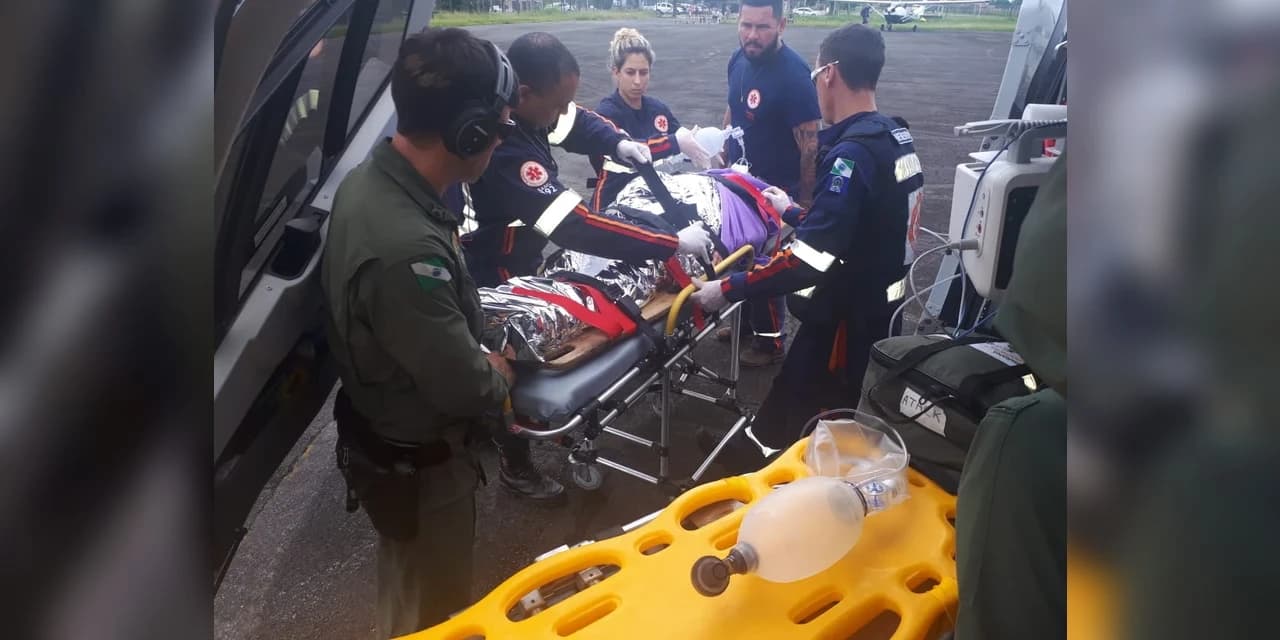 Ação rápida do Batalhão de Operações Aéreas da PM salva vítima de AVC no Litoral