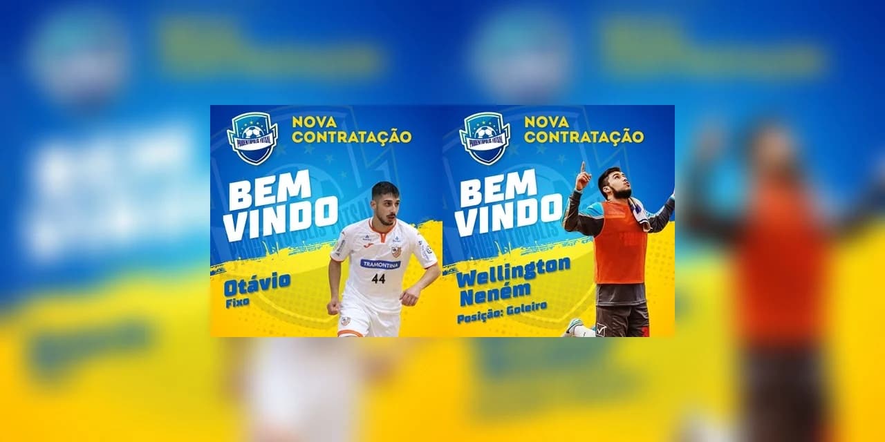 Prudentópolis anuncia o goleiro Welligton Nenê e o fixo Otávio