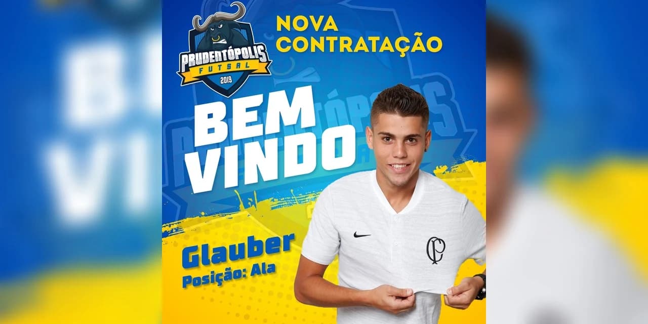 Prudentópolis Futsal anuncia a contratação do ala Glauber, ex-Marreco.
