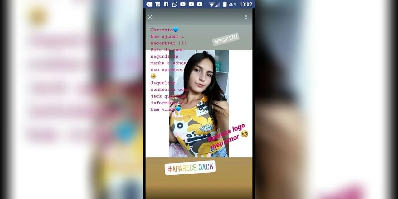 Adolescente está desaparecida em Prudentópolis