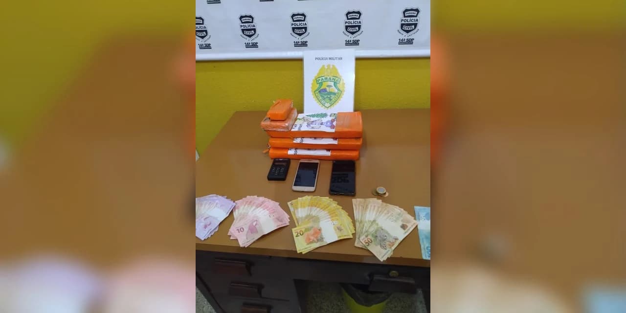 Três pessoas são presas em Prudentópolis na Vila da Luz por tráfico de drogas