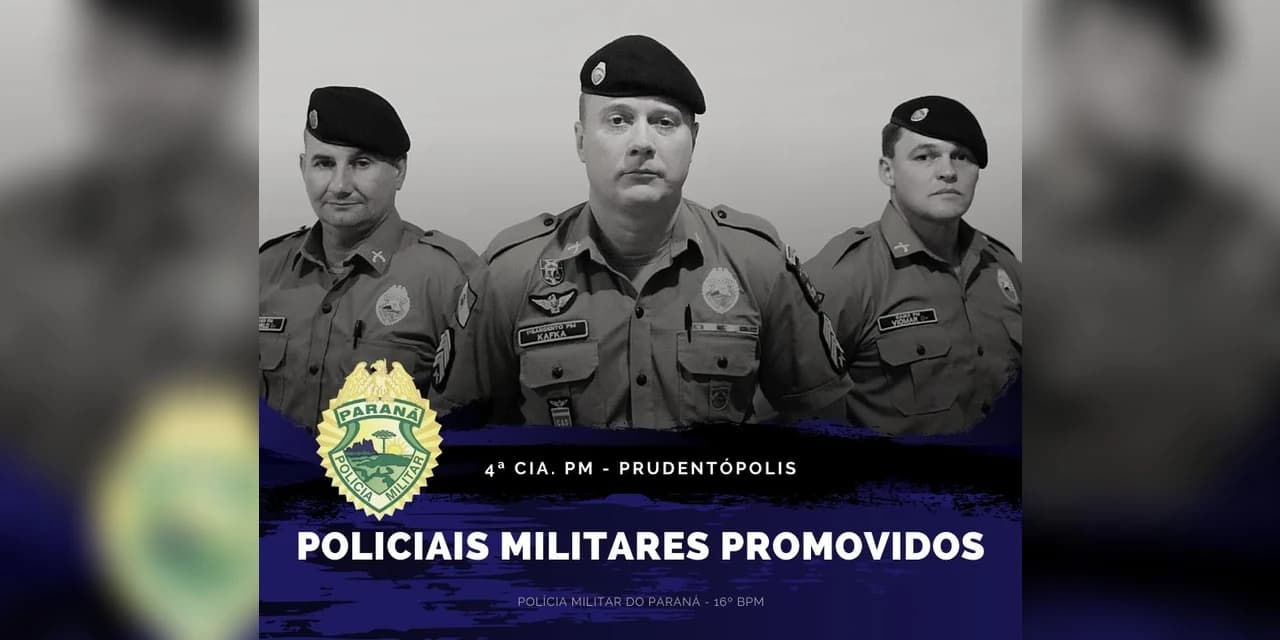 Policiais Militares da 4ª Cia PM de Prudentópolis são promovidos.