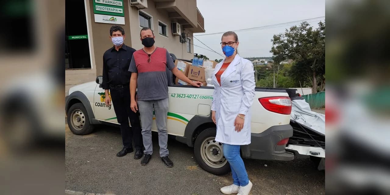 Coamig realiza doação de produtos para o enfrentamento do COVID 19 em Prudentópolis.