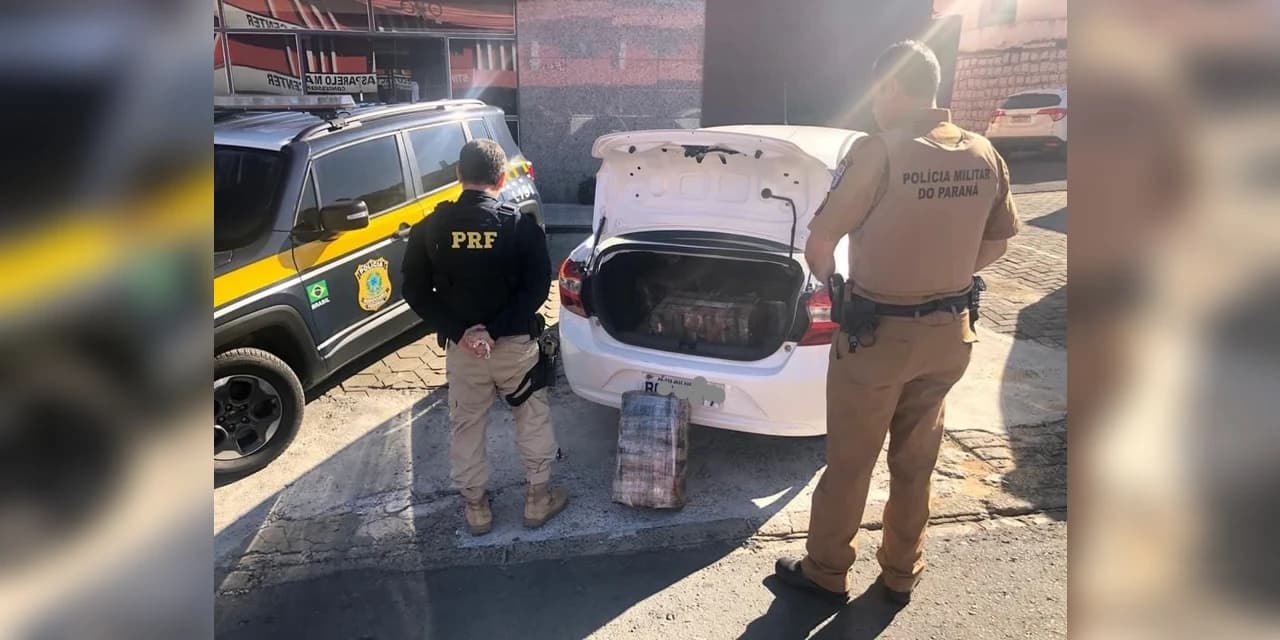 PRF recupera veículo roubado e realiza apreensão de drogas em Irati