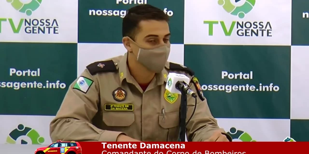 TV NOSSA GENTE: Ten. Damacena comandante do Corpo de Bombeiros concedeu entrevista ao Portal Nossa Gente.