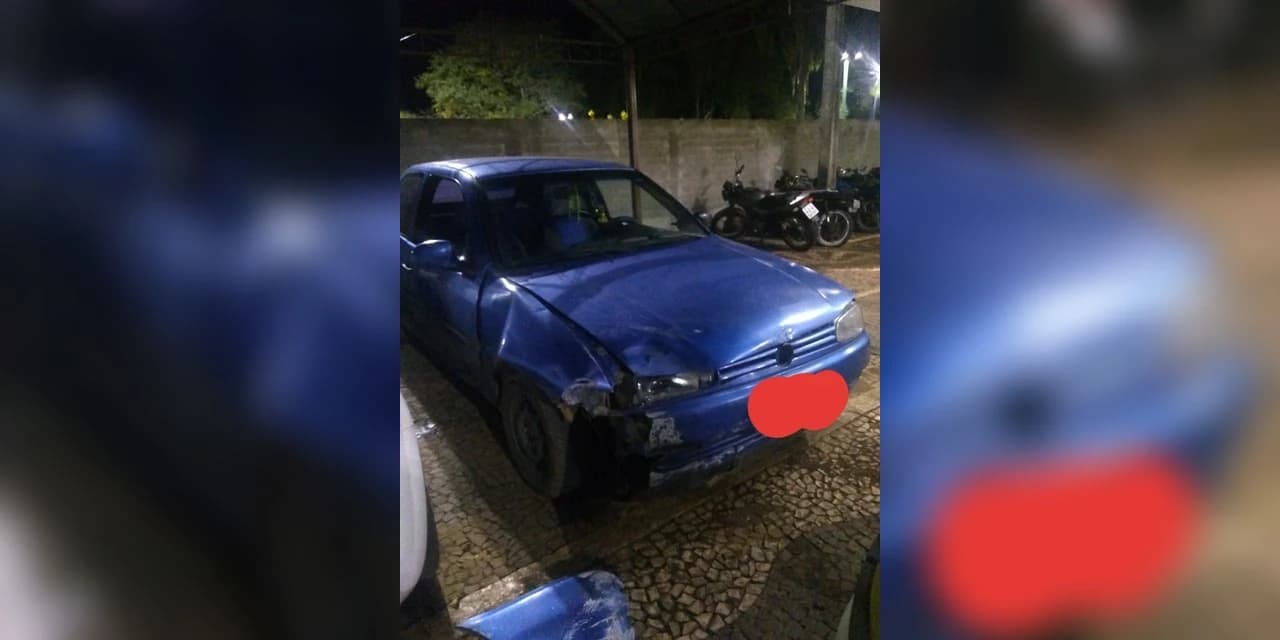 Ivaí - Motorista foge após batida entre veículo e moto na PRC-487
