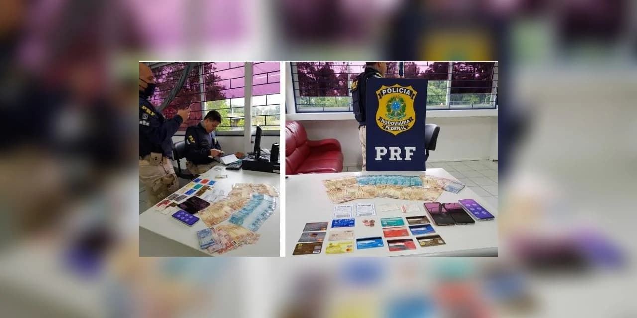 PRF prende casal suspeito de aplicar golpe do bilhete premiado