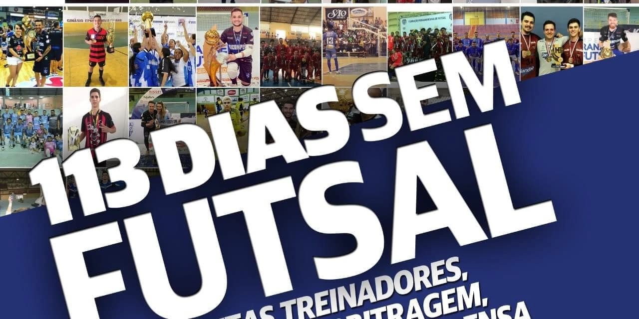 Treinador Dedé e Biro Capitão do Prude Futsal juntam-se com outros atletas da modalidade e fazem campanha por aprovação de PL