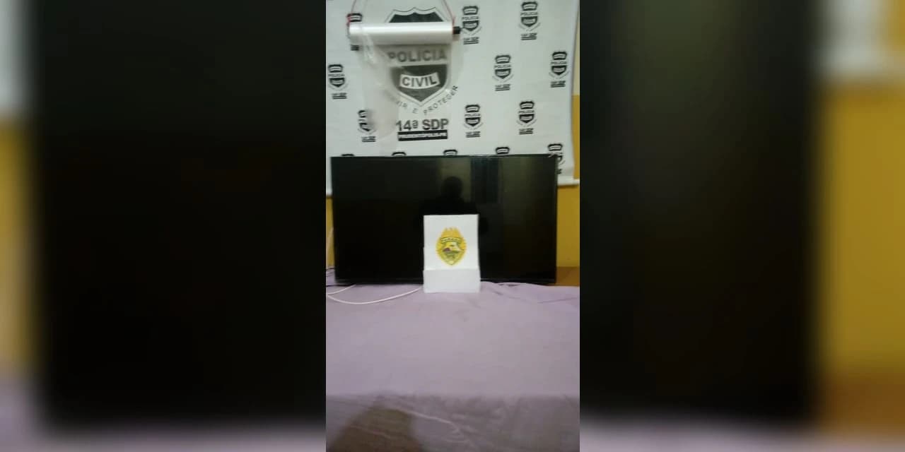 Polícia Militar recupera aparelho de TV que havia sido furtado em Prudentópolis.