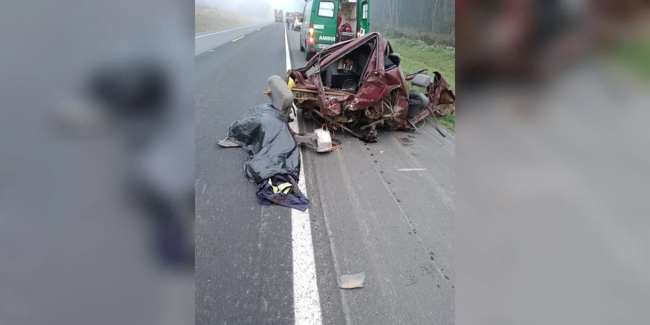 Acidente grave em Imbituva na Br 373 com uma vitima fatal.